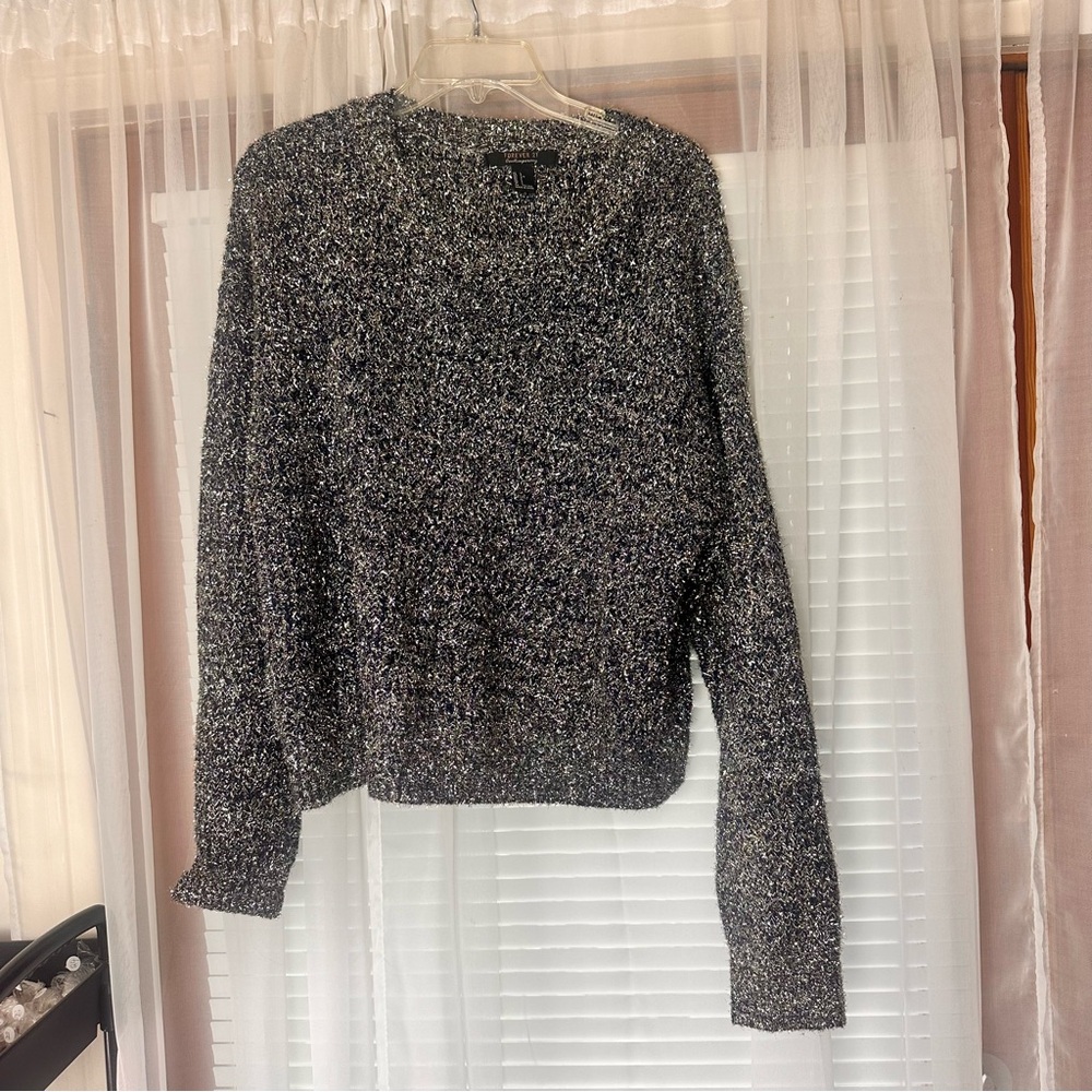 Glittery Silver Sweater, Perfect for Christmas!